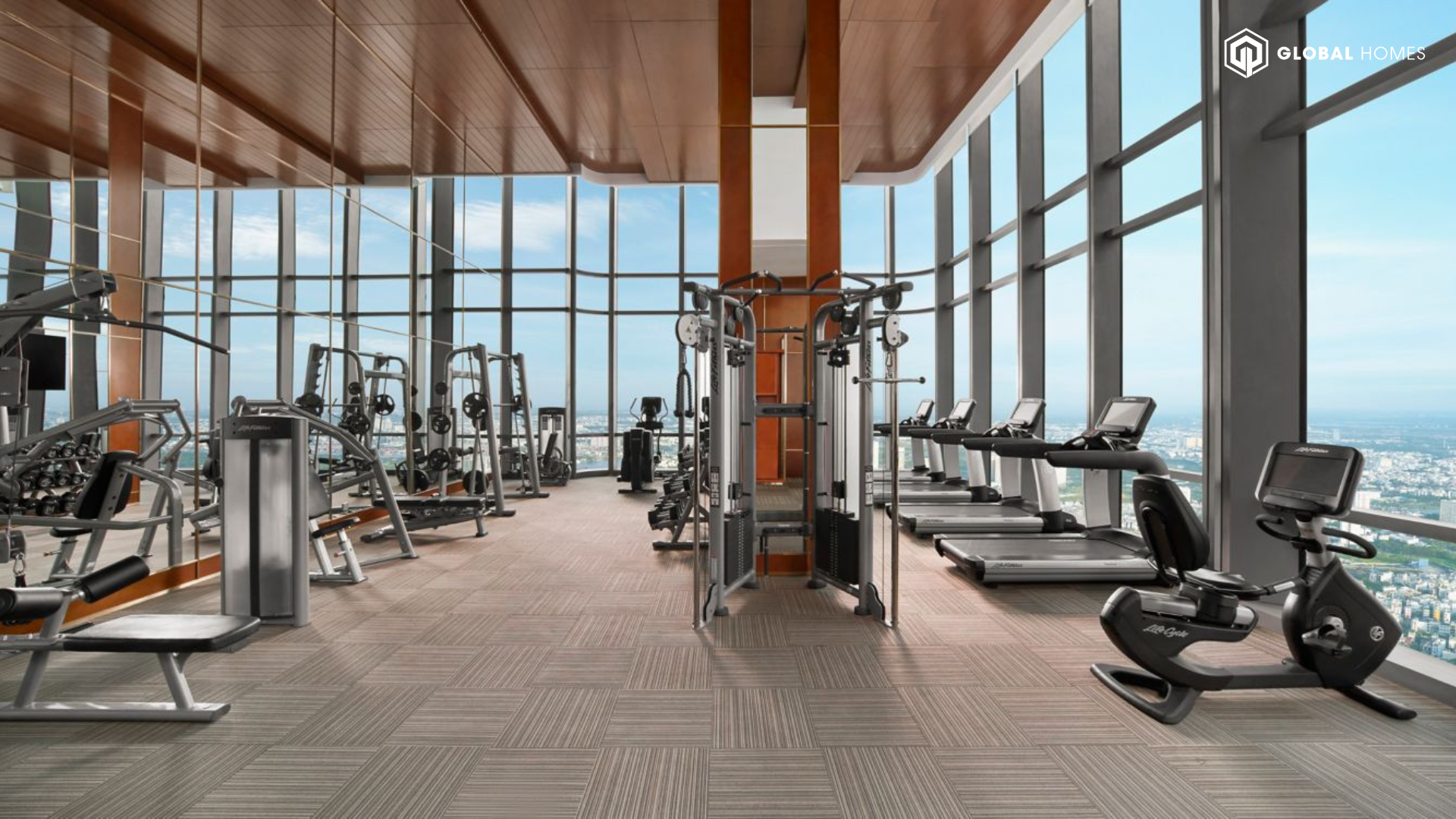 Phòng gym trên cao Phòng gym trên cao