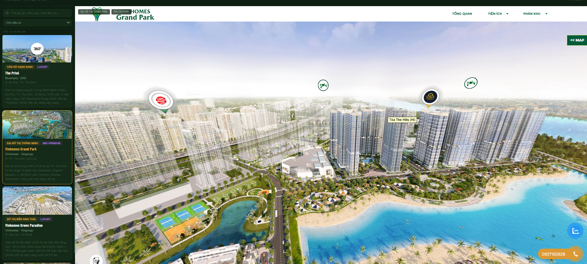 Dự án 360° được hiển thị qua GH Map Dự án 360° được hiển thị qua GH Map