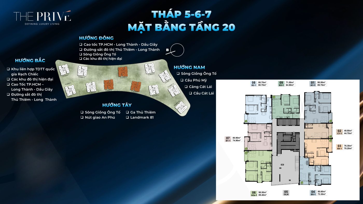 Mặt bằng tầng 20 The Privé Mặt bằng tầng 20 The Privé