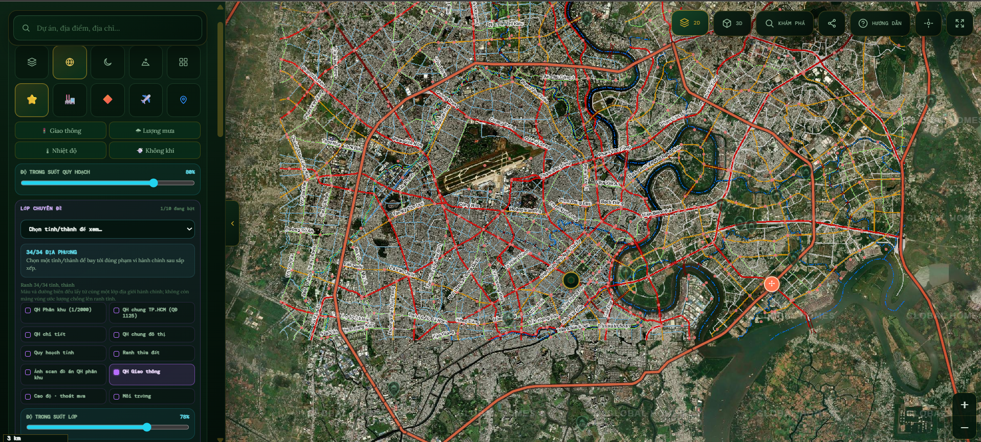 GH MAP Xem vành đai và quy hoạch giao thông