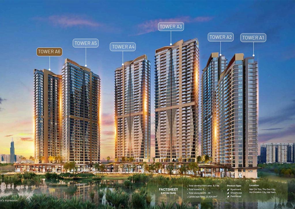 Phối cảnh tổng thể dự án Eaton Park Phối cảnh tổng thể dự án Eaton Park