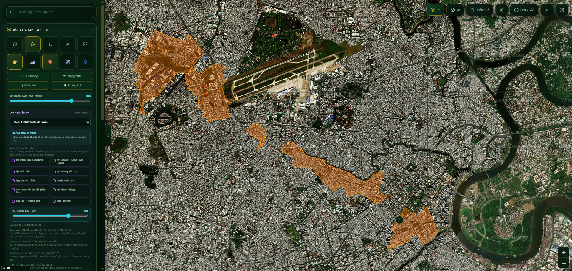 Ranh nghiên cứu TOD dọc Metro số 2 Bản đồ GH MAP